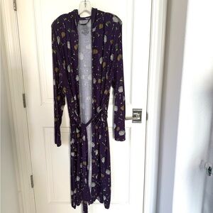 MeUndies Purple Hooded Wizard Cauldron Broom Robe Size XL 2XL Unisex Men Women